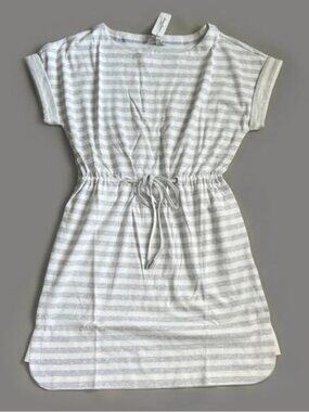TOMMY BAHAMA Women's Short Sleeve Amira Stripe Short Dress Size M Grey (New)